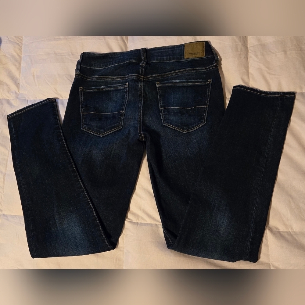 NWOT | American Eagle | Super Stretch Straight Leg Dark Wash Denim Jeans | 4 | - Picture 12 of 15